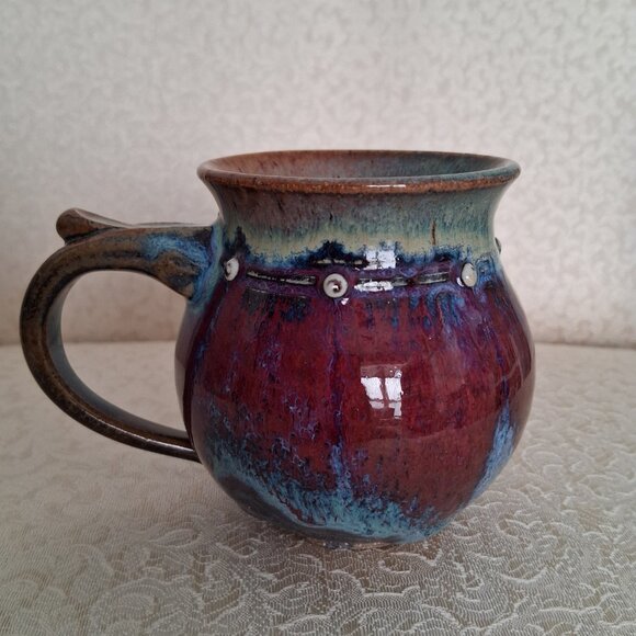 CERAMIC HAND CRAFTED ARTISAN COFFEE OR TEA MUG - Picture 3 of 6